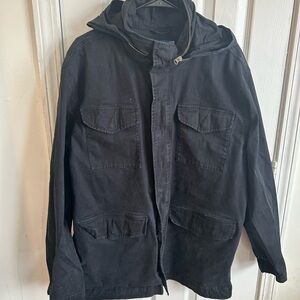 George Black Hooded Field Jacket